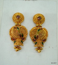vintage antique 20kt gold earrings handmade jewellery gold ear stud - £765.92 GBP