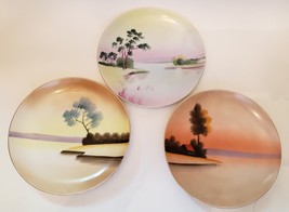 Meito China Hand Painted Made in Japan - 3 Beautiful Plates - £31.93 GBP