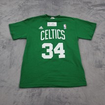 Boston Celtic Shirt Mens M Green Pierce 34 Adidas Cotton Short Sleeve Ca... - $25.72