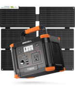 Portable Power Station 330W (Peak 600W) with 40W Solar Panel, GRECELL 23... - $270.99