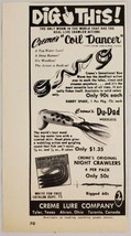 1964 Print Ad Creme's Coil Dancer, Du-Dad Fishing Lures Tyler,TX Akron,OH Canada - $9.88