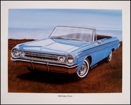 1964 Dodge Polara Convertible Art Print Lithograph 64 - £23.99 GBP