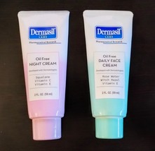 2PK Dermasil Oil-Free Day Night Cream Vitamin E Facial Moisturizer SAME-DAY SHIP - $9.79