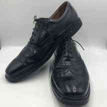 Rockport Men&#39;s Black Leather Oxford Wingtip Dress Shoes Size 11.5N - £31.05 GBP