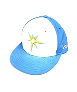 New Era Tampa Bay Rays 5950 OF 2018 Prolight Fit Hat White/Sky Blue SZ 6... - £24.03 GBP
