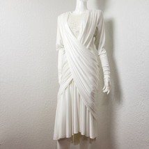 Vtg 70s Ivory White Grecian Dress Nancy Bracoloni Vijack Unconventional ... - £55.72 GBP