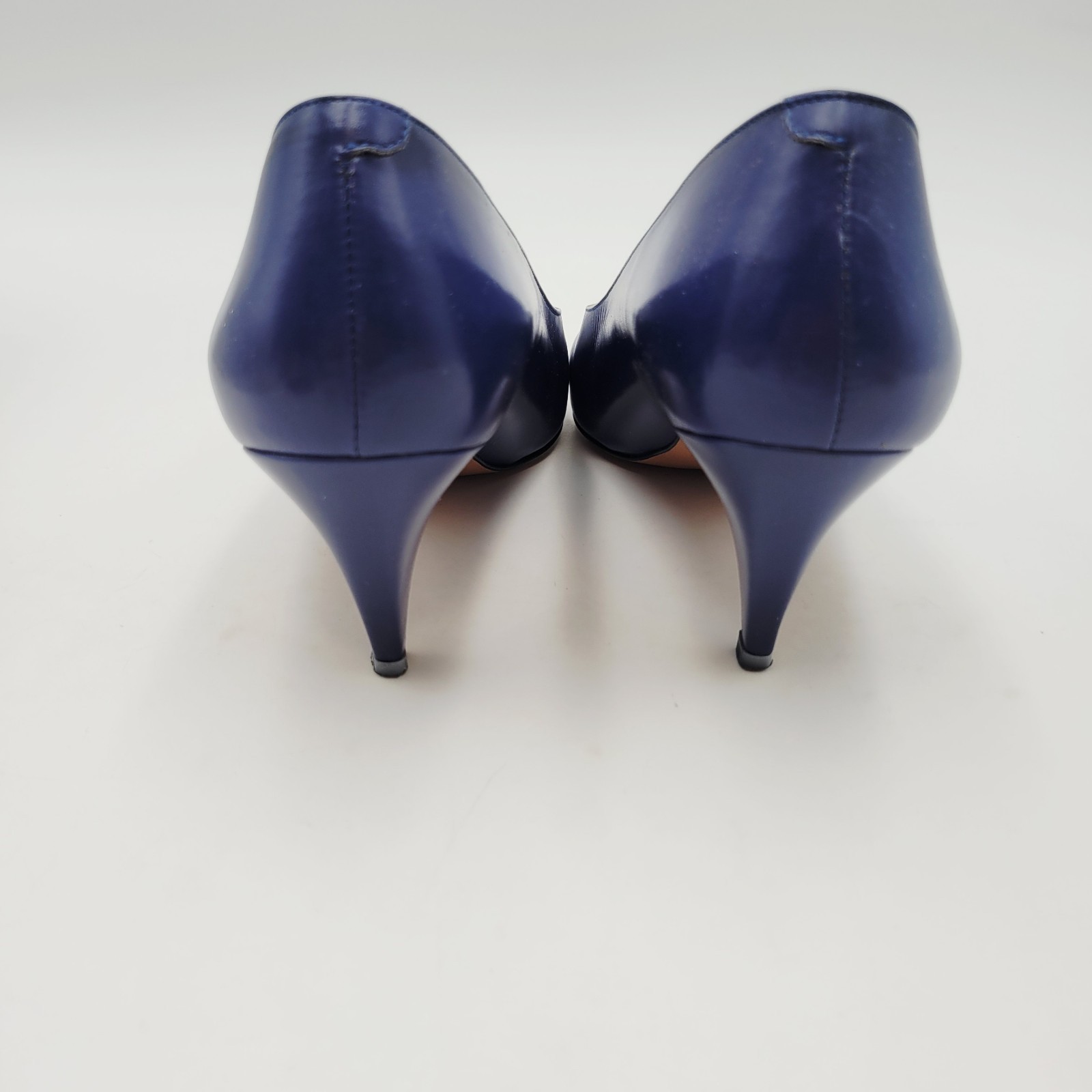 Amalfi Women's Leather Shoes Pumps Olivia Navy Blue Italy Size 7.5 Shoes ITALY . Item image 7