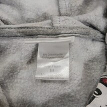 Disney Mickey Mouse Youth Medium Hoodie Gray All Over Print Pullover Sweatshirt image 4