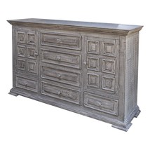 69" Gray Solid Wood Six Drawer Triple Dresser - $24,590.59 MXN