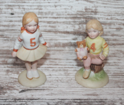 Vintage 1983 Growing Up Girls Figurine Age 4 5 Birthday Gift Girl w Teddy Bear - £13.32 GBP