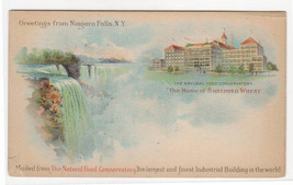 Greetings From Niagara Falls Home of Shredded Wheat 1900c PMC postcard - £5.10 GBP