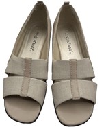 Easy Street Slip On Wedge Sandals Womens Size 6M Beige Taupe Shoes Comfort - $19.54 CAD