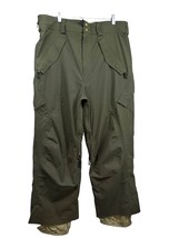 Burton Ronin Mens Army Green Cargo Snowboard Ski Pants XL Mesh Lined Insulated - $79.19