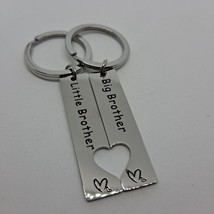 Big Brother Little Brother Heart Best Friend Keychain Keyring Metal - £7.95 GBP