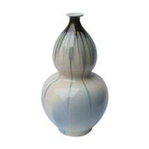 Beautiful Porcelain Artistic Flow Glazed Gourd Vase 20&quot; - £211.20 GBP