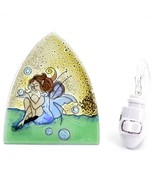 Fused Art Glass Garden Fairy Design Night Light Handmade in Ecuador - £15.81 GBP