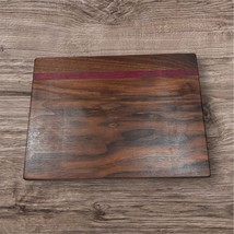 Handcrafted Cutting Board 9x12 Walnut Purple Heart Utility Kitchen Essen... - $920.13 MXN
