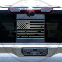 Fits 2019-2022 Silverado Sierra Window Distressed American Flag Decal Sticker - £14.15 GBP