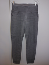 Spanx Ladies SILVERY/GRAY High Waist JEANS-M-COTTON/POLY/SPAND.-WORN 1-NICE - £15.89 GBP