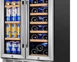 Wine And Beverage Refrigerator With Glass Door, 24-Inch Dual Zone Wine F... - $1,519.99