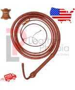 Handmade Genuine Leather Bullwhip 4-16 FT 16 Plait Stock Bullwhip Ranch Training - $37.11 - $200.79