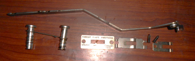 Primary image for Singer 648E T & S Throat Plate Position Lever w/Cover & Working Hold Down Posts