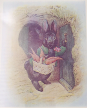 Beatrix Potter - A Little Black Rabbit Print Appley Dappley&#39;s Nursery Rh... - $18.50
