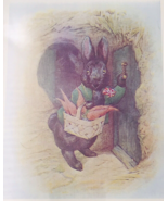 Beatrix Potter - A Little Black Rabbit Print Appley Dappley&#39;s Nursery Rh... - £14.01 GBP