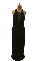 Tadashi Black Two Piece Knit Evening Dress Outfit Vintage 1980s 1990s US... - £66.46 GBP