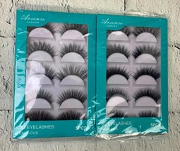 10 Pairs False Eyelashes Synthetic Fiber Material Natural Look Fluffy Eyelashes - £11.98 GBP