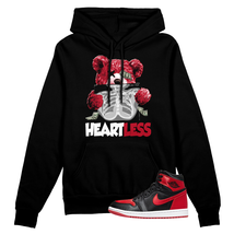 Satin Bred 1 University Red White Black Retro High OG Hoodie Match HEART - £49.54 GBP+