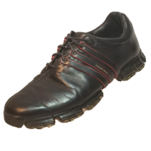 Adidas Tour 360 LTD Golf Shoes Men 8.5 Black Red Leather Soft Spike Clea... - $49.49