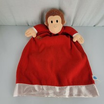 Applause Curious George Stuffed Animal Toy Security Blanket Satin Lovey Red - £118.26 GBP