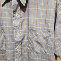 VTG  Dee Cee Shirt Men X Large Blue Plaid Short Sleeve Sawtooth Made In USA - £13.12 GBP