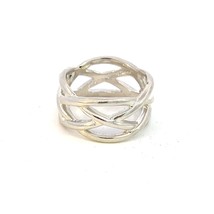 Tiffany &amp; Co Estate Celtic Knot Ring Size 10 Sterling Silver 12 mm TIF566 - $246.51