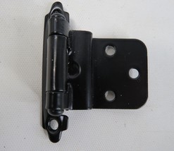 Overlay Face Mount Black Self Closing Cabinet Hinges Lot of 8 (No Screws) - $9.50