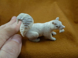squir-w6 little Squirrel + nut of shed ANTLER figurine Bali detailed car... - $61.00