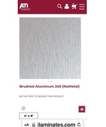 Brushed Aluminum 245 (NuMetal) 4’x8’ sheet laminate - $1,389.96 MXN