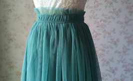 MISTY GREEN Full Long Tulle Skirt Women Plus Size Floor Length Tulle Skirt image 8