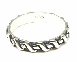 Solid Style 925 Sterling Silver Ring Plain Unisex Band 25 / 65 no. Size - £22.46 GBP