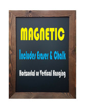 Tektrum Rustic Wood Magnetic Wall Mounted Chalkboard 18&quot;x24&quot;-Natural Wood Finish - £103.55 GBP