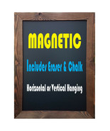 Tektrum Rustic Wood Magnetic Wall Mounted Chalkboard 18&quot;x24&quot;-Natural Woo... - $178.29 CAD