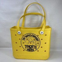 Krewe Of Thoth 75th Anniversary Tote 2023 Mardi Gras Yellow Bogg Rubber - £18.59 GBP