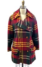 VTG 1970s Georgie Original Plaid Wool Coat Schoolgirl Preppy Mod Sz M Do... - $116.82