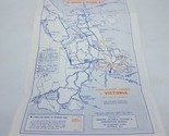 Vtg. 1935 Sightseeing Map of Greater Victoria BC Canada - $8.87