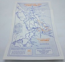 Vtg. 1935 Sightseeing Map of Greater Victoria BC Canada - £6.97 GBP