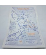 Vtg. 1935 Sightseeing Map of Greater Victoria BC Canada - £6.96 GBP