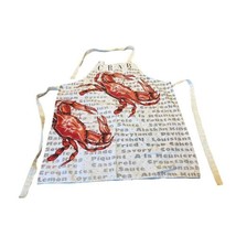 Chefs Crab Full Apron Martha’s Vineyard Design Maryland Lemon Oyster Vintage - £20.18 GBP