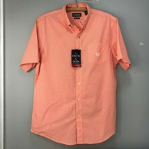 Chaps Easy Wear Temp Control Orange Medium Button Down Shirt NWT $50 - $21.21