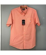 Chaps Easy Wear Temp Control Orange Medium Button Down Shirt NWT $50 - £16.75 GBP